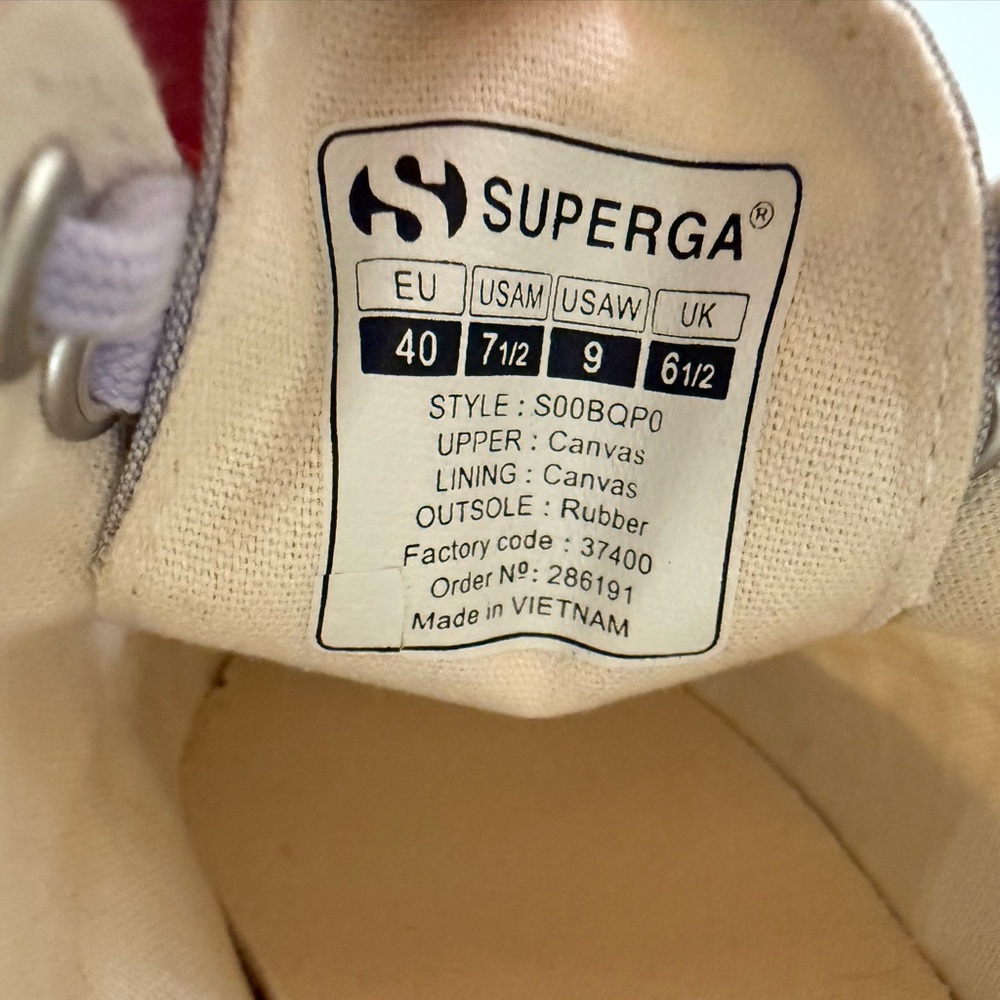 NWOT Superga Women's Lavender Sneakers, Size 9 - Picture 6 of 6